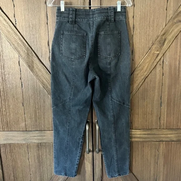 Derek Lam 10 Crosby Alexa High-Rise Tapered Denim Jeans Grey/Black Size 2 EUC - Picture 2 of 8